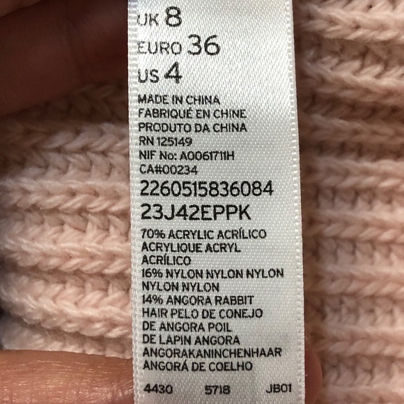 TOPSHOP Knitted Short Sleeve Ribbed Top Size 4 - Picture 6 of 6